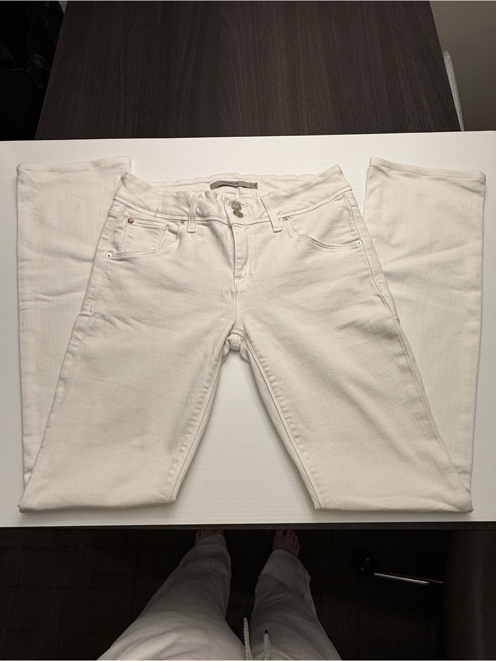 Hudson Women's White Beth Jeans Size 28x31